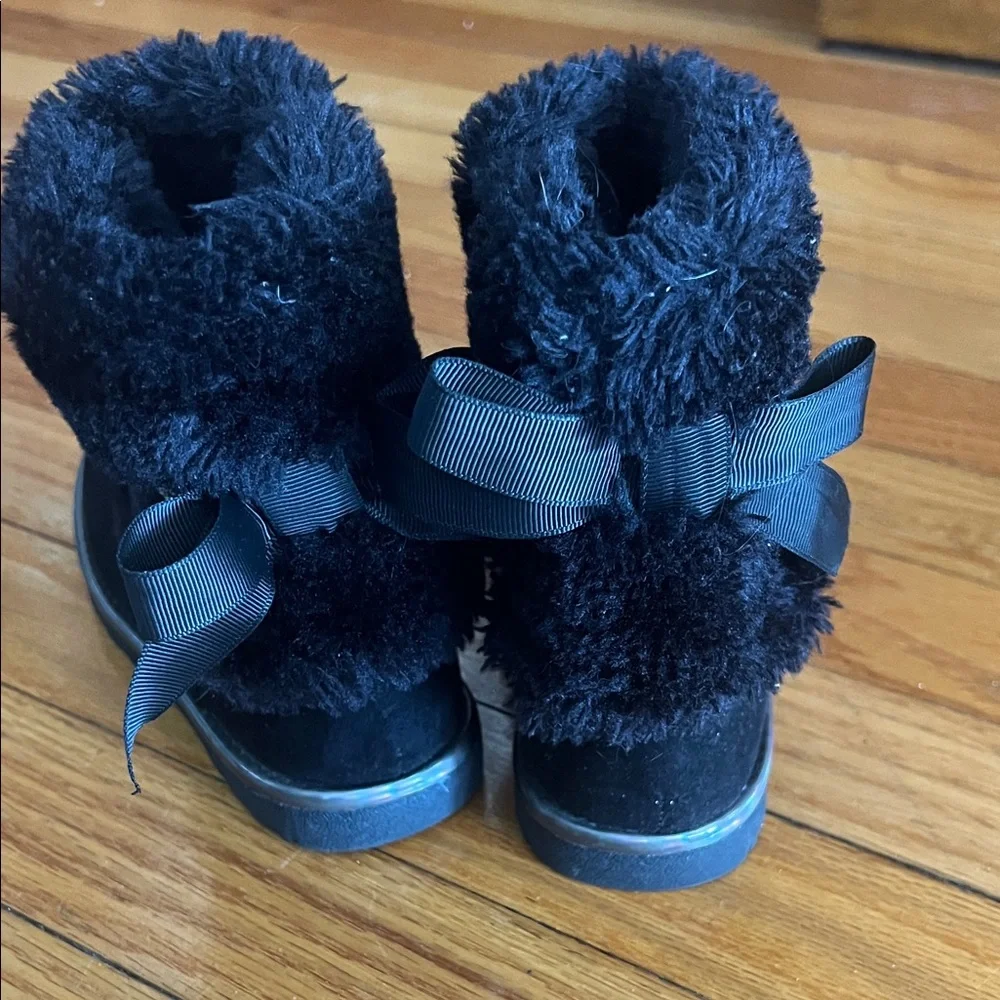 Cozy Black and Tan Kids Boots Bundle, size 10